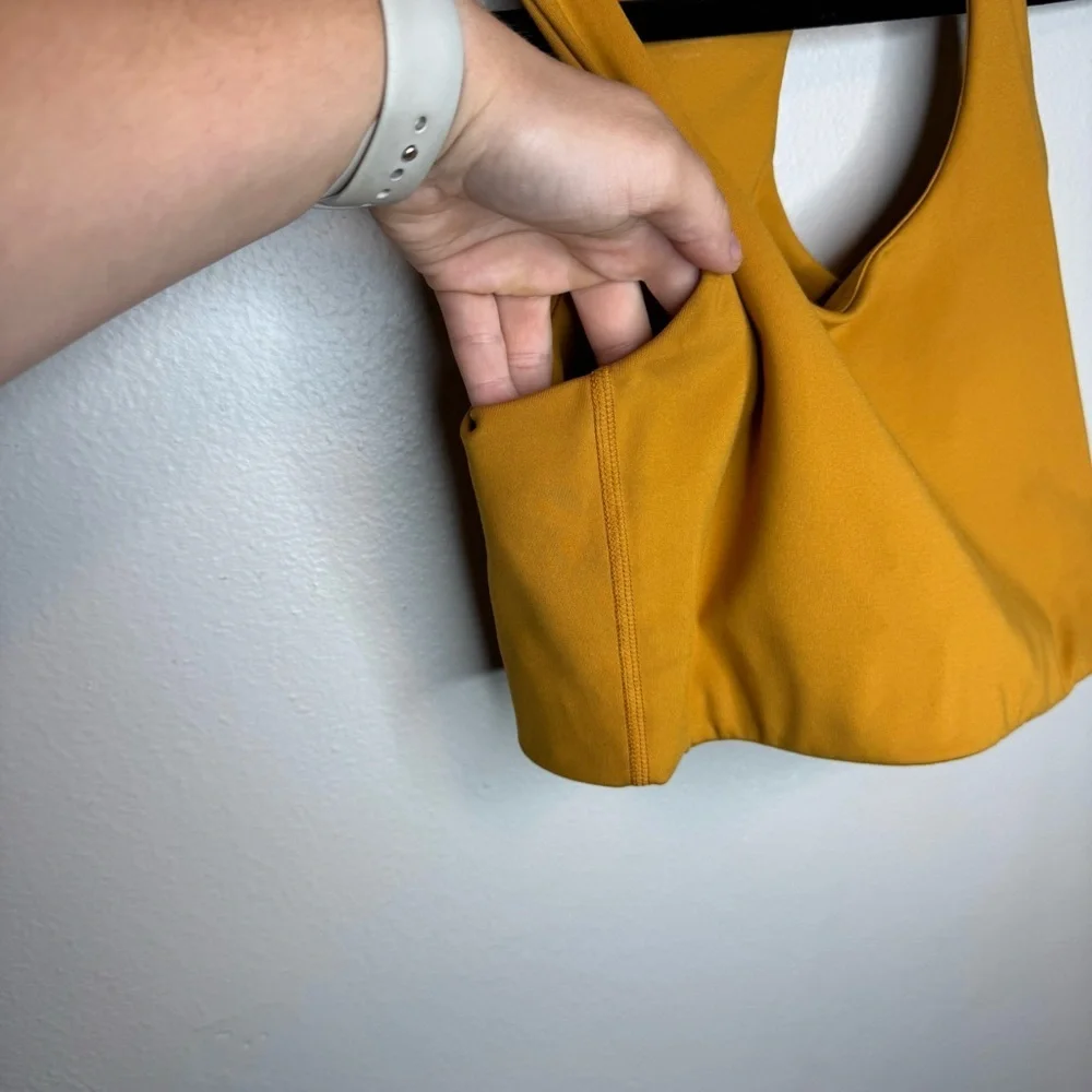 GIRLFRIEND COLLECTIVE Paloma Bra Top in Golden Yellow